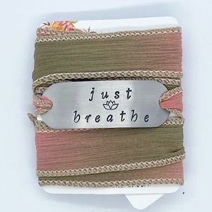 Just Breathe Ribbon Bracelet